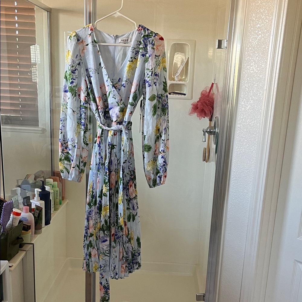 Kensie Light Blue Floral Dress